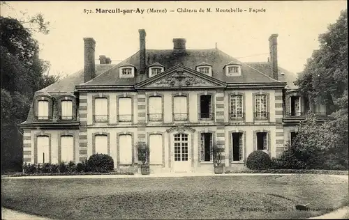 Ak Mareuil sur Ay Marne, Chateau de M. Montebello, Facade