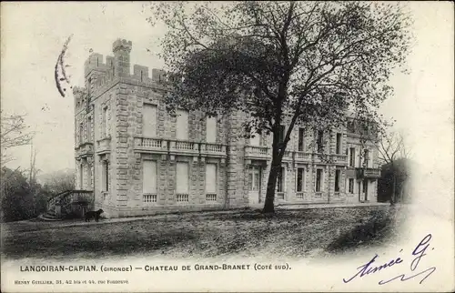 Ak Capian Langoiran Gironde, Chateau de Grand-Branet