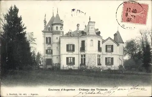 Ak Argenton sur Creuse Indre, Chateau des Thibauts