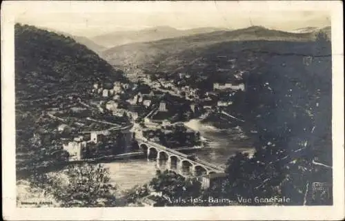Ak Vals les Bains Ardeche, Vue Generale