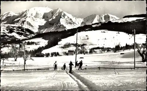 Ak Combloux Haute Savoie, Les champs de ski et le Mont Blanc