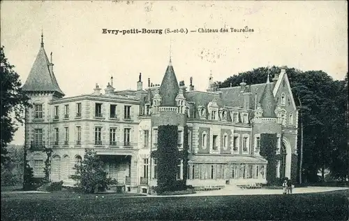 Ak Évry Petit Bourg Évry Essonne, Chateau des Tourelles