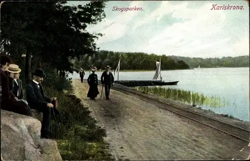 Ak Karlskrona Schweden, Skogsparken