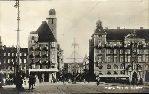 Ak Malmö Schweden, Parti vid Mälarbron