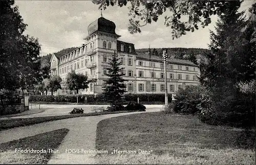 Ak Friedrichroda im Thüringer Wald, FDGB Ferienheim Hermann Danz, Außenansicht