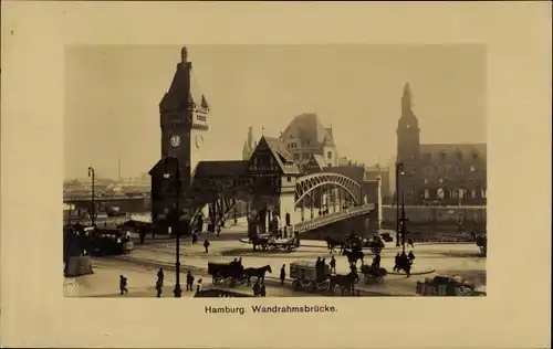 Ak Hamburg, Wandrahmsbrücke