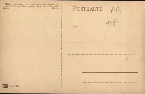 Künstler Ak Köln am Rhein, Teilansicht vom Ort, Abendrot, Brücke, Dom, Flussdampfer