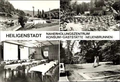 Ak Heilbad Heiligenstadt Eichsfeld Thüringen, Konsumgaststätte Neuenbrunnen, Kinderspielplatz