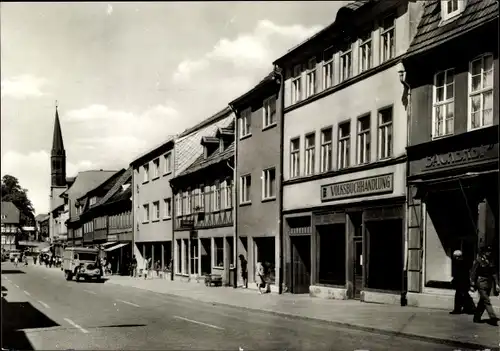 Ak Heilbad Heiligenstadt Eichsfeld Thüringen, Partie an der Karl Marx Straße, Buchhandlung, LKW