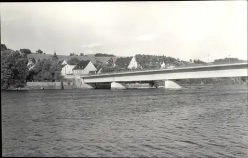 Foto Ak Saalburg in Thüringen, am Stausee der Bleilochtalsperre, Brücke