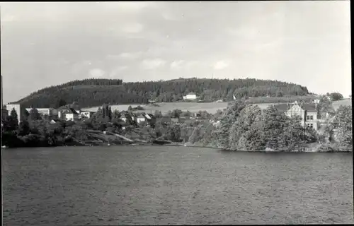 Foto Ak Saalburg in Thüringen, am Stausee der Bleilochtalsperre, Teilansicht