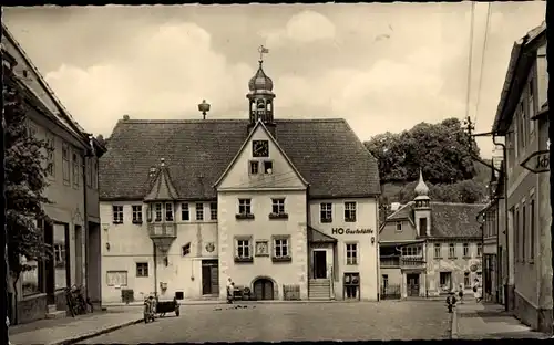 Ak Rastenberg in Thüringen, Rathaus, Ratskeller, HO-Gaststätte