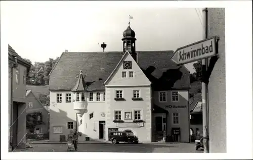 Ak Rastenberg in Thüringen, Rathaus, Ratskeller, HO-Gaststätte