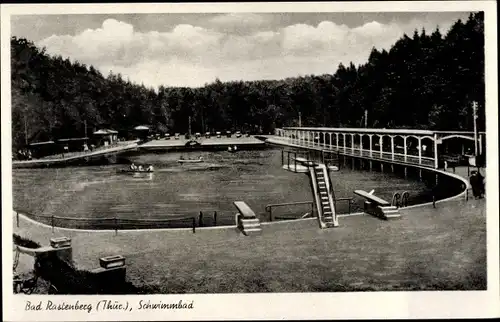 Ak Bad Rastenberg in Thüringen, Schwimmbad