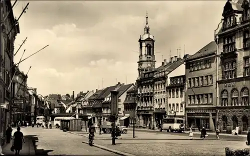 Ak Werdau in Sachsen, Markt