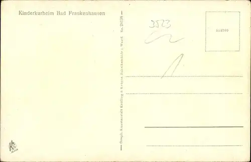 Ak Bad Frankenhausen am Kyffhäuser Thüringen, Kinderkurheim, Haus Dornröschen