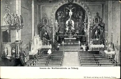 Ak Triberg im Schwarzwald, Inneres der Wallfahrtskirche