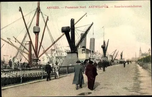 Ak Anvers Antwerpen Flandern, Promenoir Nord