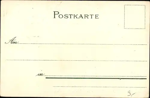 Wappen Litho Elsässerin und Lothringerin in Trachten, Spinnrad