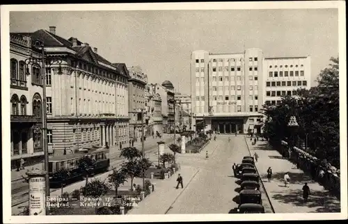 Ak Belgrad Beograd Serbien, Kraljev trg, Berza, Platz