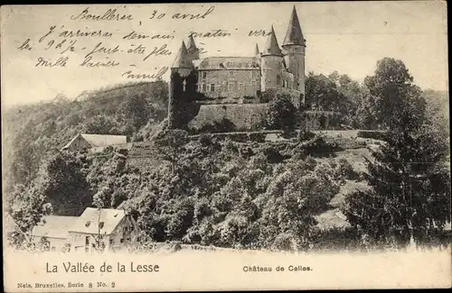 Ak Celles sur Lesse Houyet Wallonien Namur, La Vallee de la Lesse, Chateau de Celles