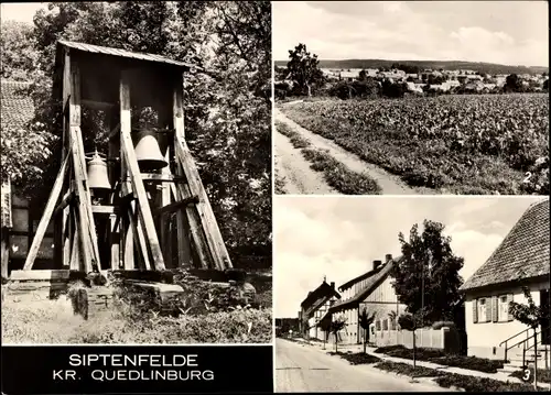 Ak Siptenfelde Harzgerode am Harz, Glockenstuhl, Teilansicht, Güntersberger Straße