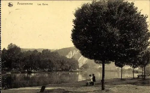 Ak Anseremme Wallonien Namur, Les Bains, Rivier