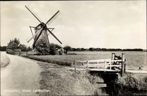 Ak Hollandsch Molen Landschap, Windmühle