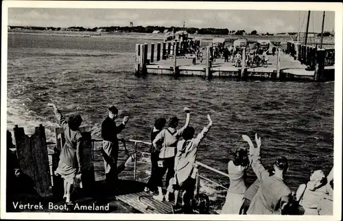 Ak Hollum Ameland Friesland Niederlande, Vertrek Boot