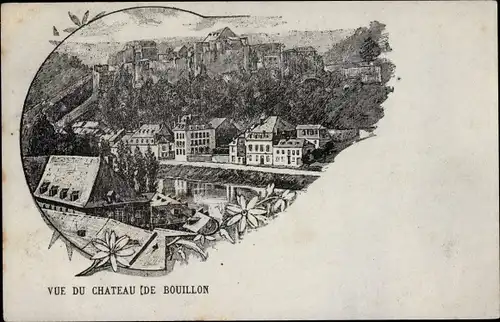 Ak Bouillon Wallonien Luxemburg, Vue du Chateau