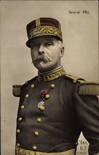 Ak Französischer General Paul Pau, Portrait in Uniform
