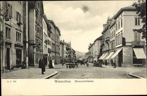 Ak Winterthur Kt Zürich Schweiz, Museumstraße
