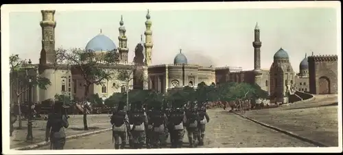 Ak Cairo Kairo Ägypten, Moschee, ägyptische Soldaten