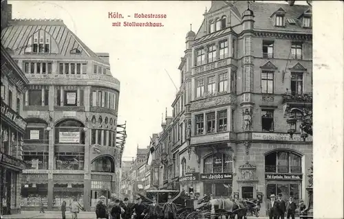 Ak Köln am Rhein, Hohestraße und Stollwerckhaus