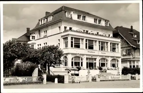 Ak Ostseebad Travemünde Lübeck, Hotel Strandhaus Becker, Inh. G. Maerkert