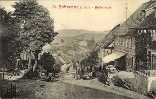 Ak Sankt Andreasberg Braunlage im Oberharz, Breitestraße