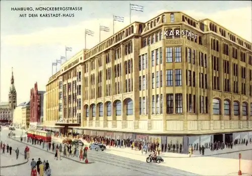 Ak Hamburg, Karstadt Haus in der Mönckebergstraße