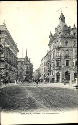 Ak Hansestadt Bremen, Eingang zur Sögestraße