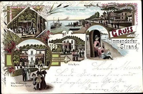 Litho Ostseebad Timmendorfer Strand, Villa Marie, Villa Waldesruhe, Restaurant