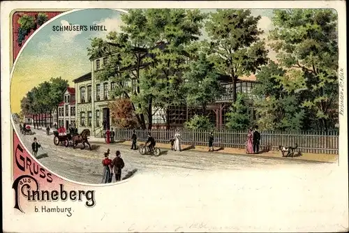 Litho Pinneberg in Schleswig Holstein, Schmüser's Hotel