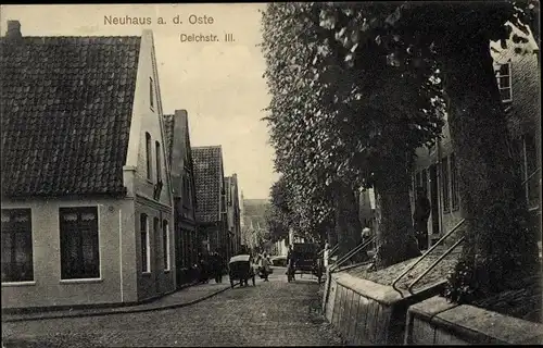 Ak Neuhaus an der Oste, Deichstraße III