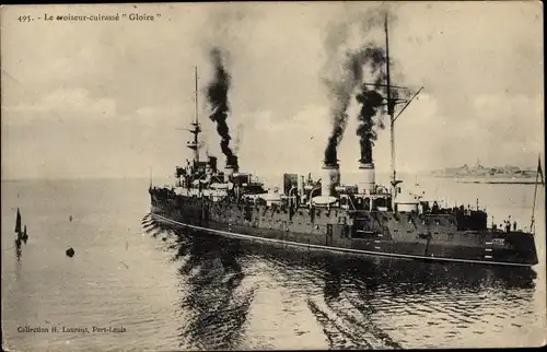 Ak Französisches Kriegsschiff, Le Croiseur Cuirasse Gloire