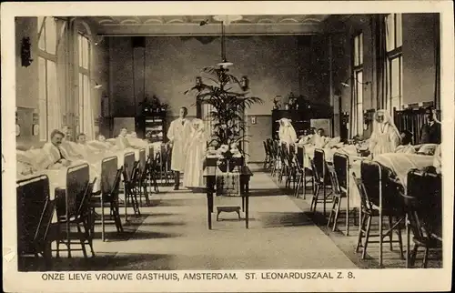 Ak Amsterdam Nordholland Niederlande, Onze Lieve Vrouwe Gasthuis, St. Leonarduszaal