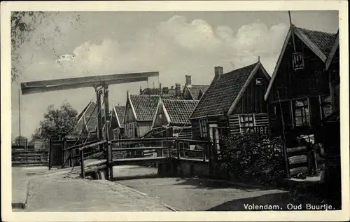 Ak Volendam Nordholland Niederlande, Oud Buurtje