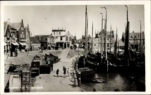 Ak Volendam Nordholland Niederlande, Hafen