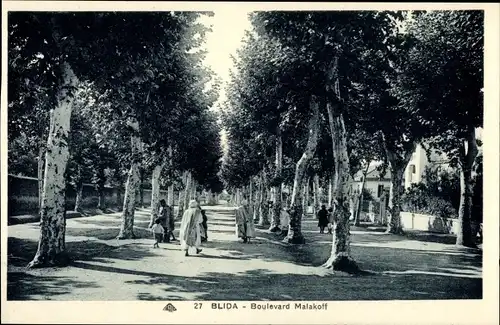 Ak Blida Algerien, Boulevard Malakoff