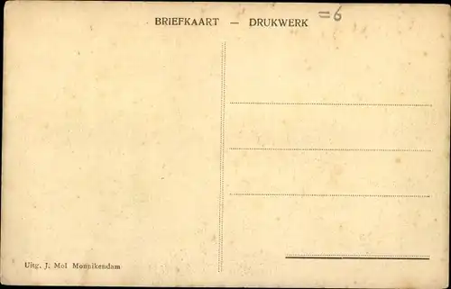 Ak Monnikendam Waterland Nordholland Niederlande, Watersnood 1916, Krim