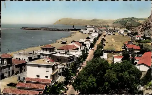 Ak Beni Saf Algerien, Vue générale de la Plage