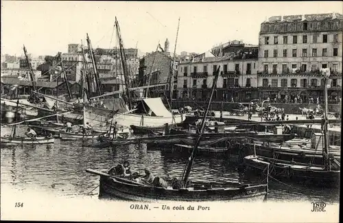 Ak Oran Algerien, un coin du Port