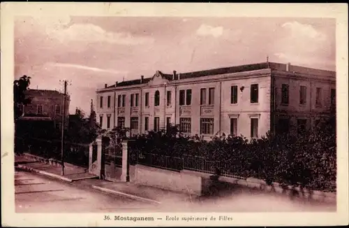 Ak Mostaganem Oran Algerien, Ecole supérieure de Filles, Mädchenschule